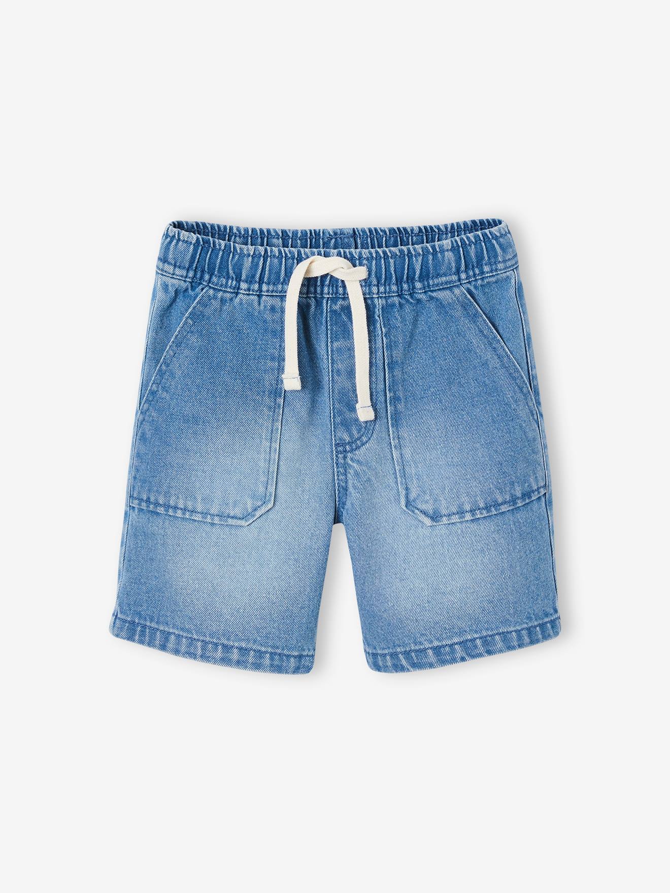 Bermuda en jean style charpentier garçon double stone