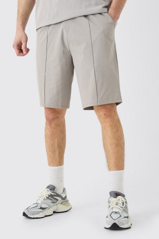 Tall Nylon-Shorts mit elastischem Bund