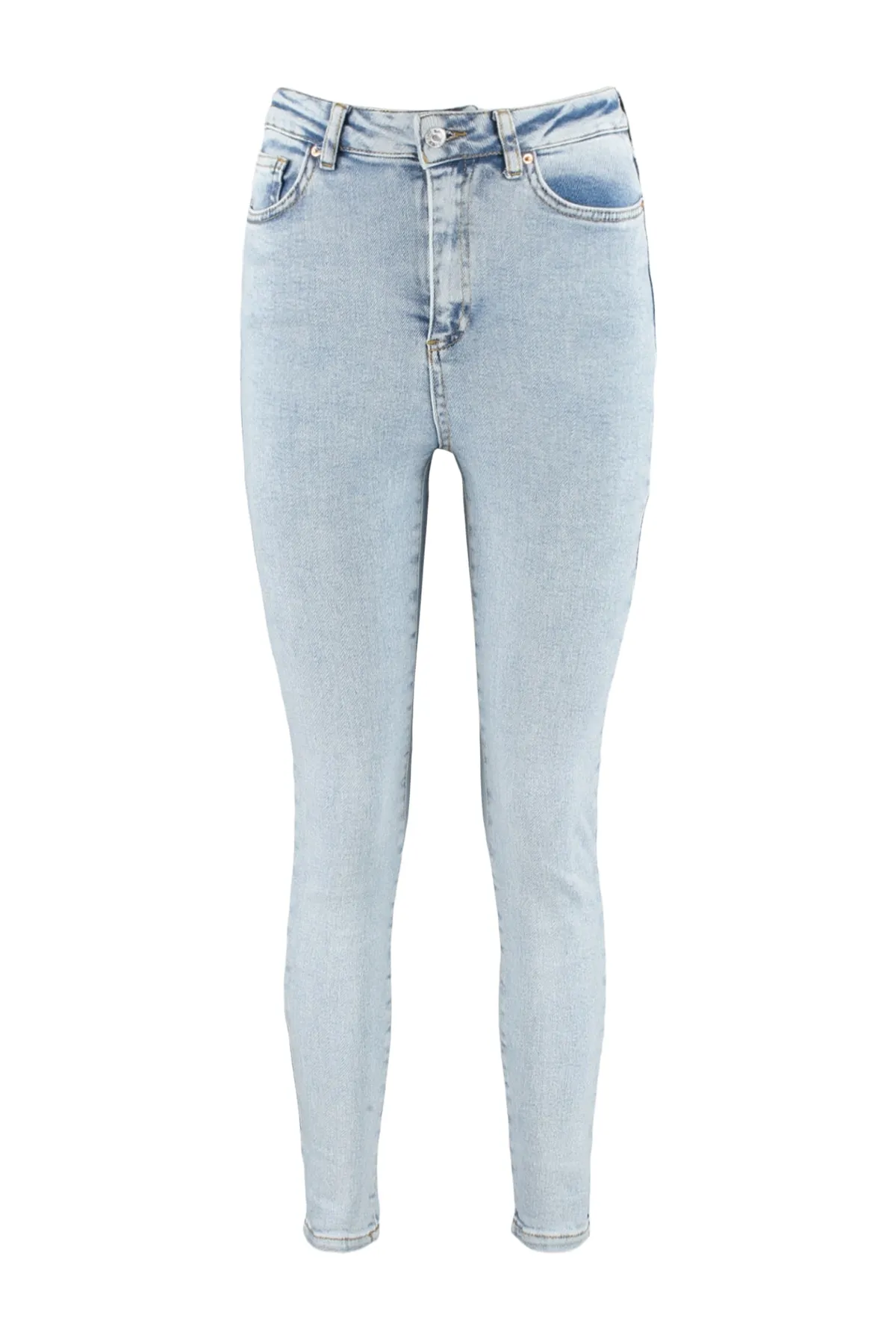 Trendyol Collection  Hellblaue Skinny Jeans mit hoher Taille TWOSS23JE00072