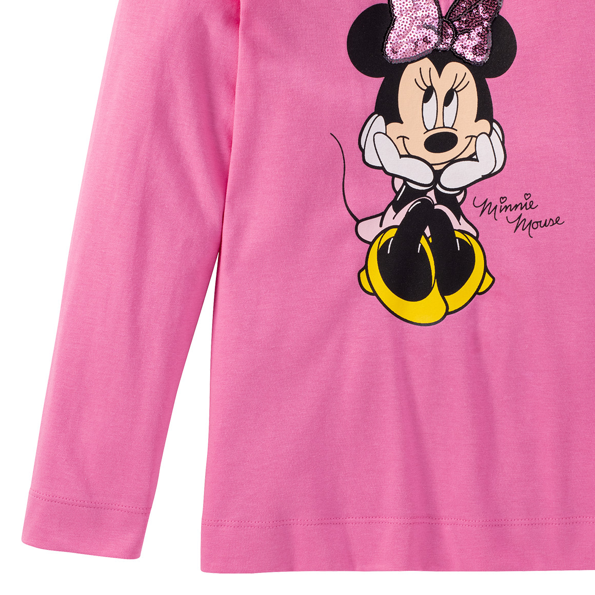 Minnie Maus Langarmshirt mit Pailletten