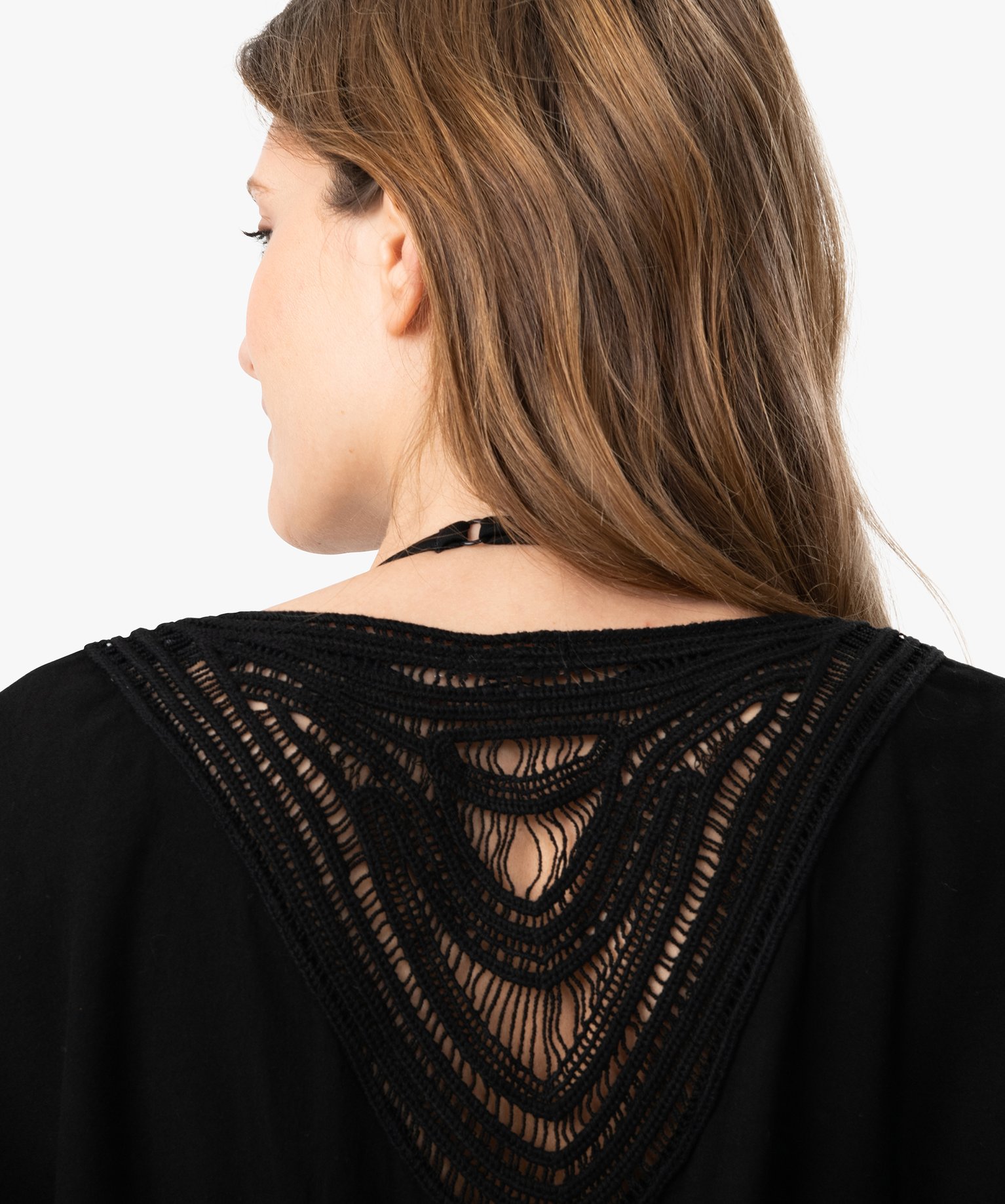 Robe de plage femme avec dos en dentelle noir | GEMO