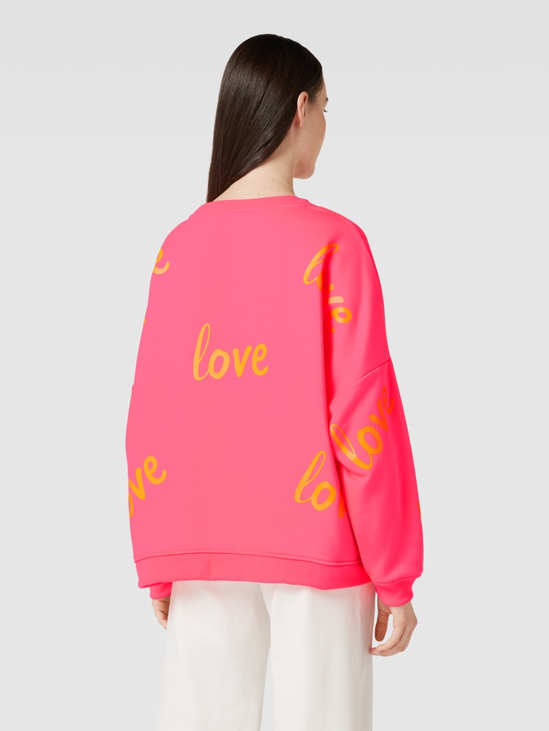 Sweatshirt mit Motiv-Print Modell 'LOVE HARDFACE' in pink
