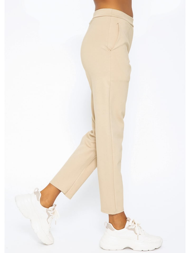 SASSYCLASSY Jersey Chinos in beige günstig kaufen