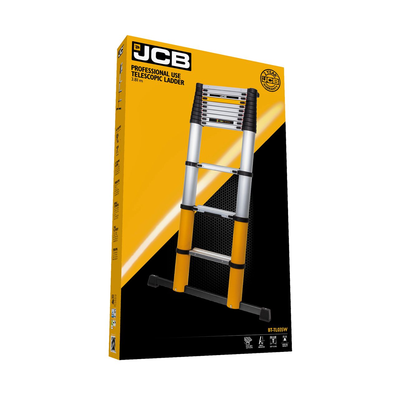 Batavia JCB Professional Teleskopleiter 3.81 m - 13 Sprossenmit breiten Sprossen und Winkelindikator