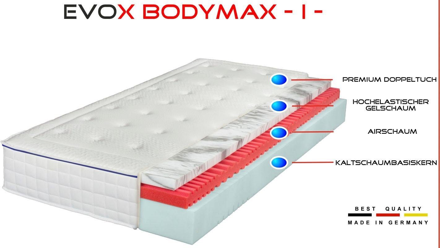 Gelschaummatratze EVOX Bodymax I, Breckle Northeim, 24 cm hoch, Matratze in verschiedenen Größen erhältlich, atmungsaktive Matratze