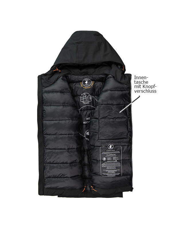 SAVE THE DUCK, Jacke, Mikrofaser PLUMTECH®, schwarz
