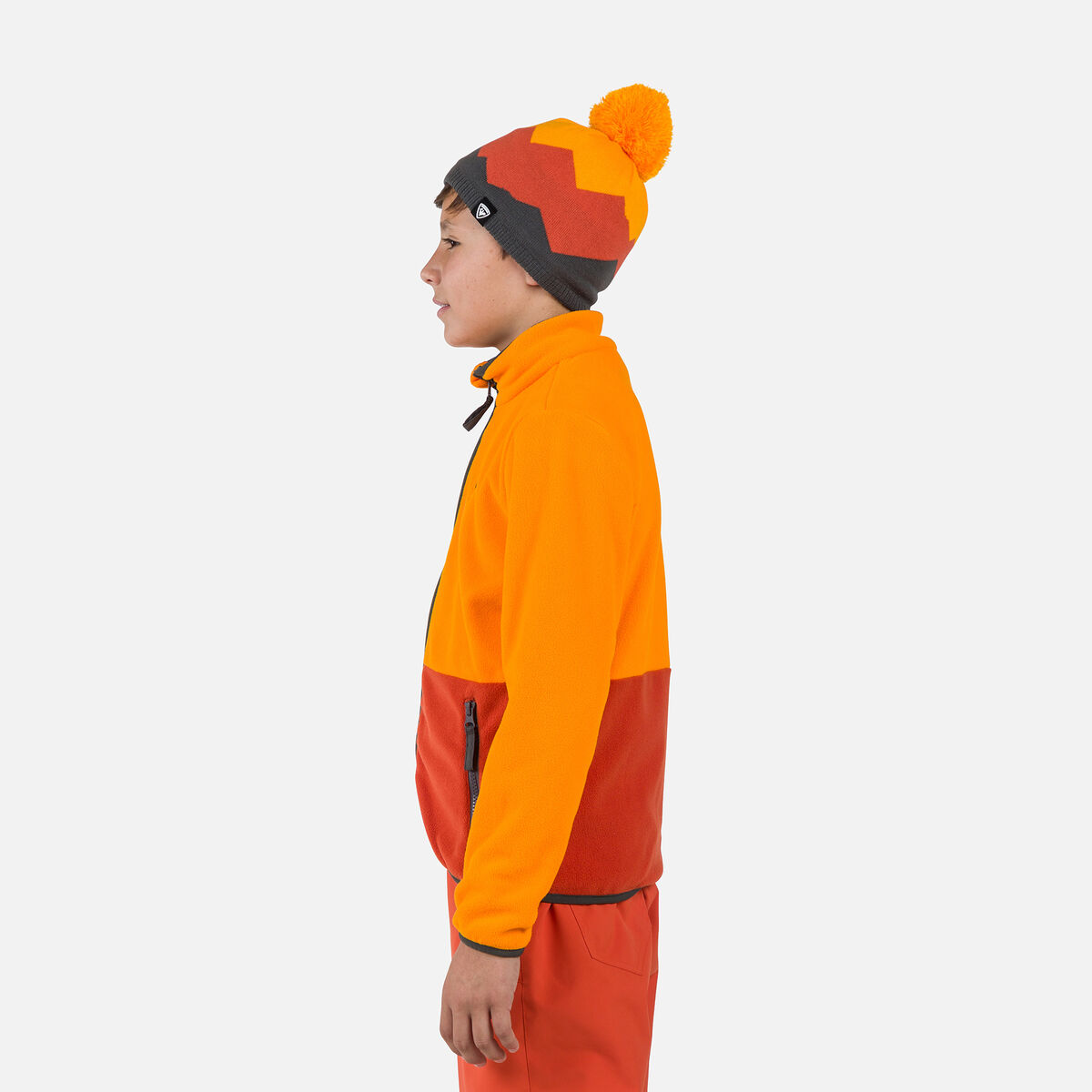 Junior-Fleecejacke mit durchgehendem Reißverschluss Strawpile