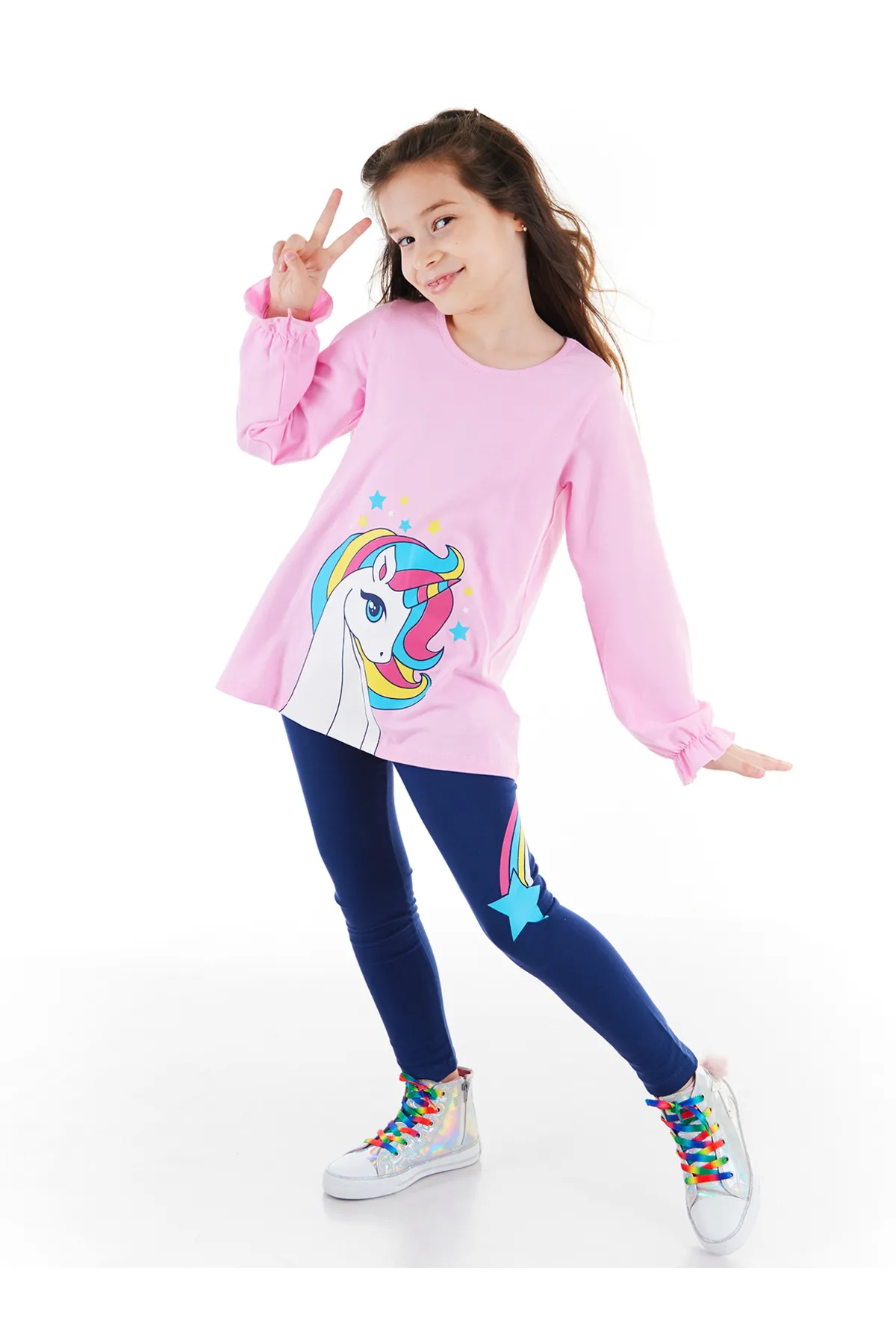 Denokids  Tunika-Strumpfhosen-Set für Mädchen von Rainbow Star