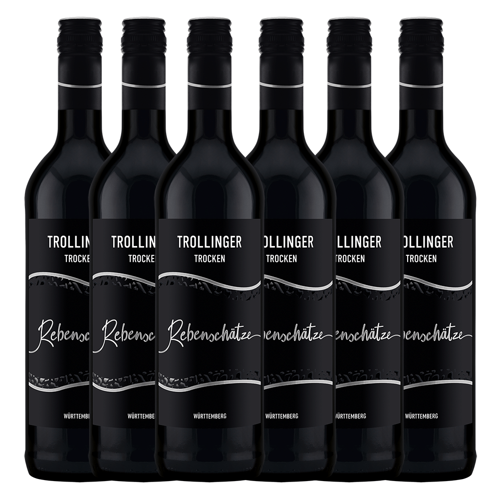 Württembergische WZG Rebenschätze Trollinger Qualitätswein trocken 6er Karton 0,75L