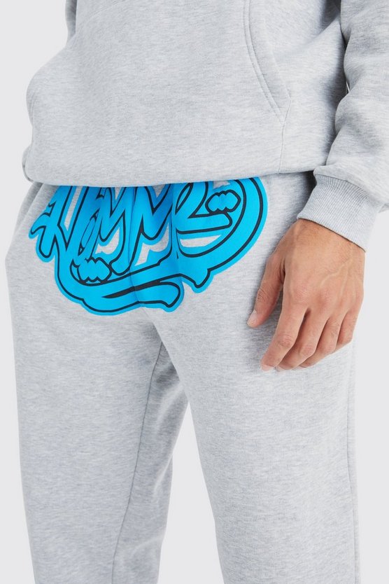 Oversize Jogginghose mit Homme Graffiti Print
