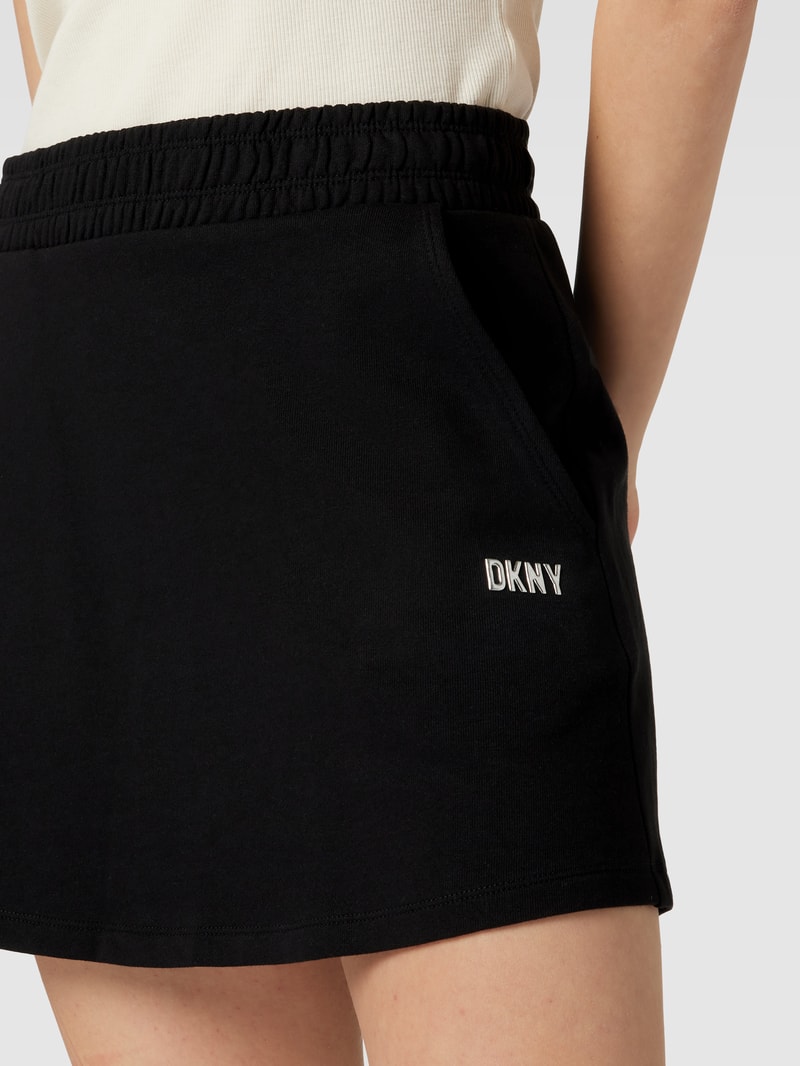 Minirock mit Label-Detail in schwarz