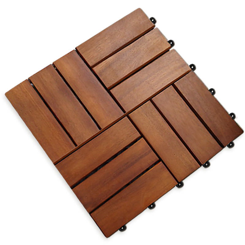 DEUBA Casaria Holzfliese Mosaik - ca. 30 x 30cm, Akazien braun