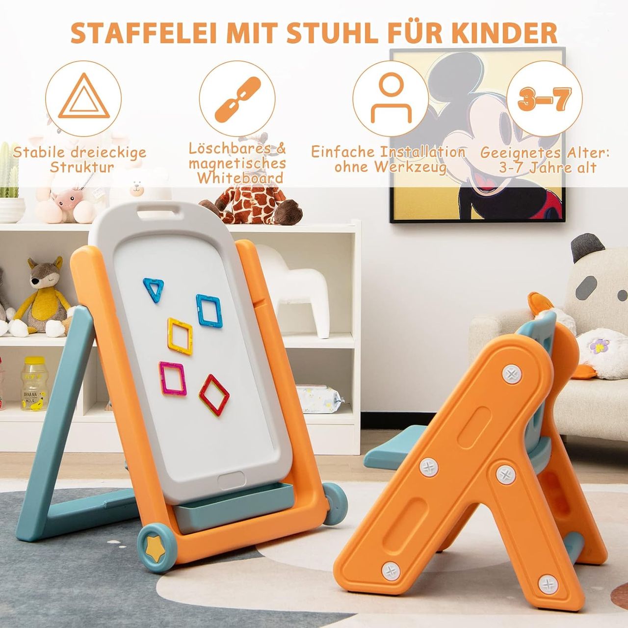 Costway 2 in 1 Kinder Staffelei