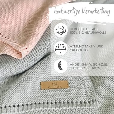Babydecke DIKOS® Babydecke aus *100%* Bio Baumwolle atmungsaktiv clean, DIKOS, PREMIUM Qualität atmungsaktiv, nachhaltig, plastikfrei, kuschelweich