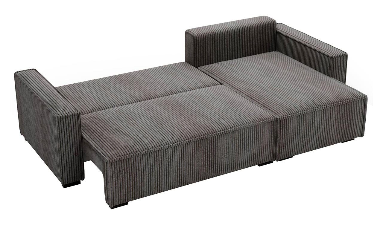 MKS MÖBEL Ecksofa SORIA, mit Schlaffunktion, und breite Armlehnen, Bettkaste