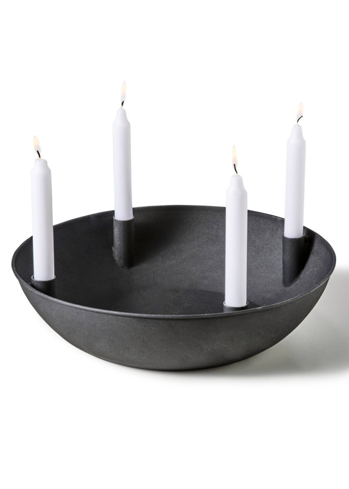 Kerzenständer in Schalenform mit 4 Kerzenhaltern