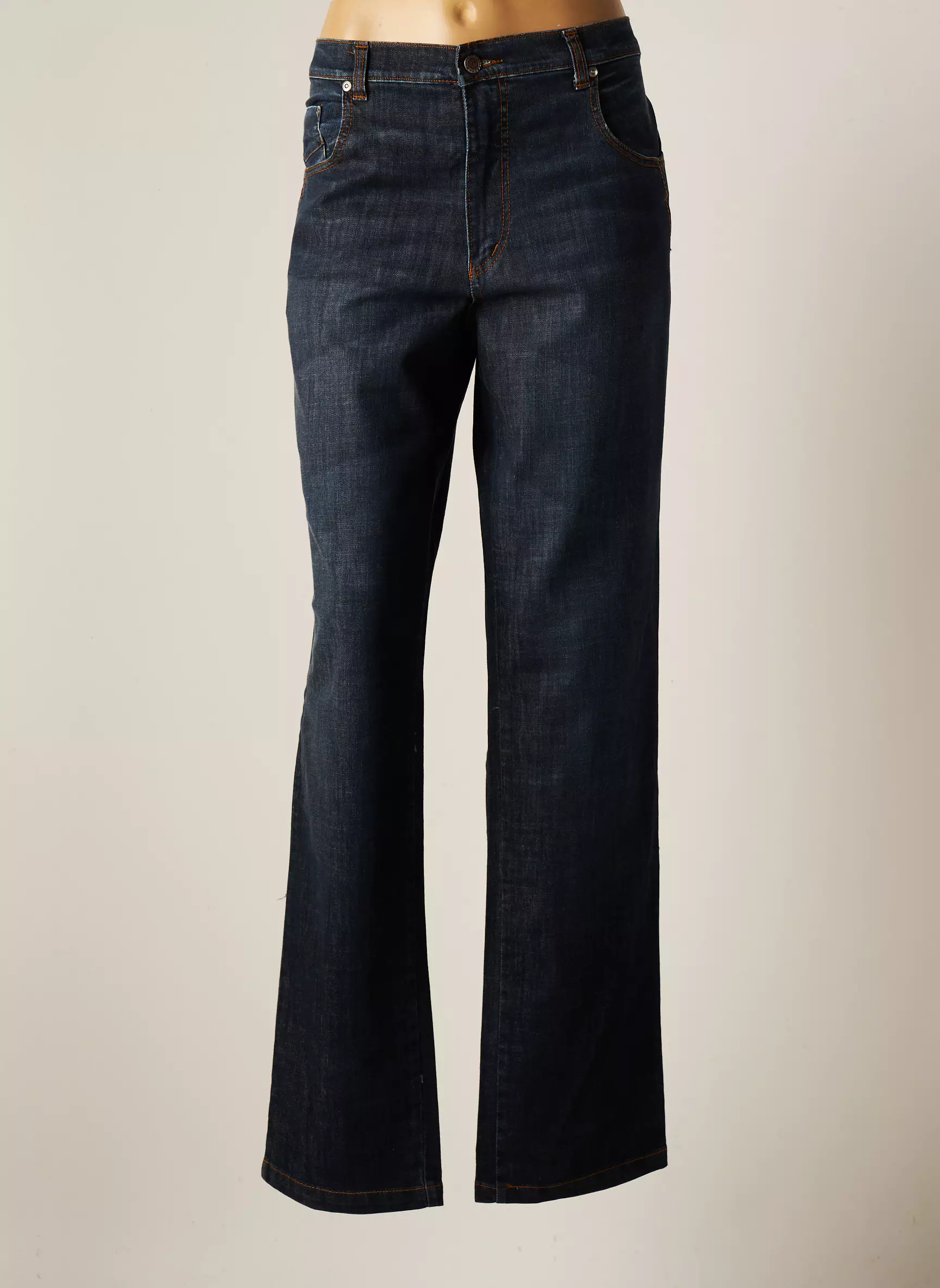 Waltron Jeans Coupe Droite Femme couleur bleu