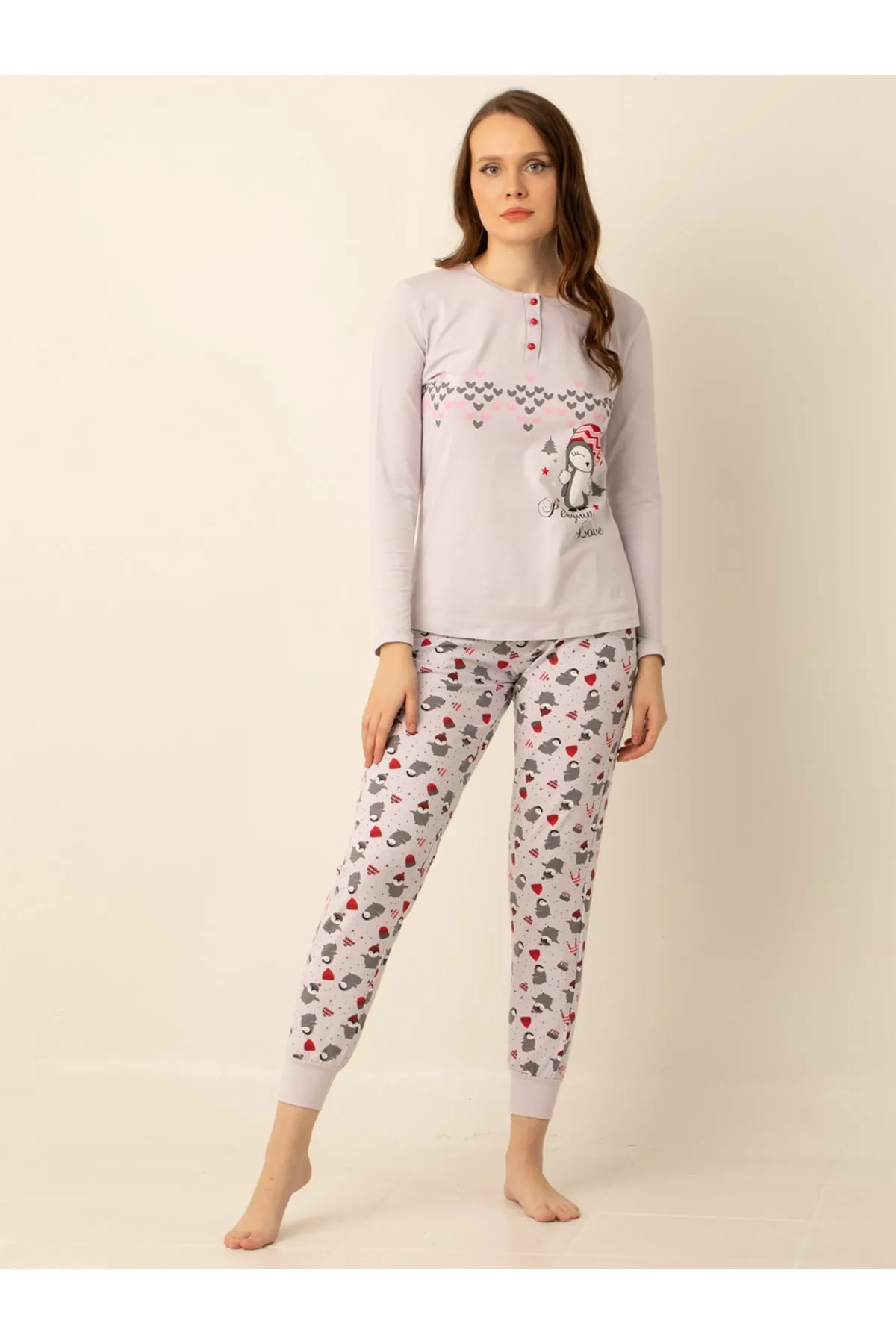 Doremi  Damen-Pyjama-Set aus Baumwolle