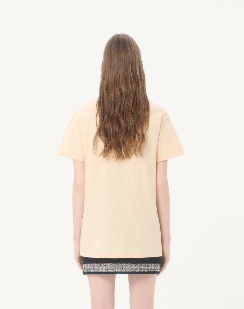 T-shirt med panterprint i bomuldsjersey