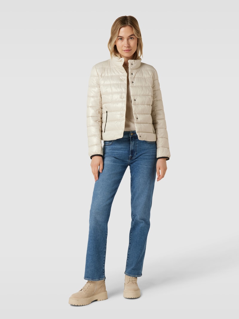 Steppjacke mit Reißverschlusstaschen in sand