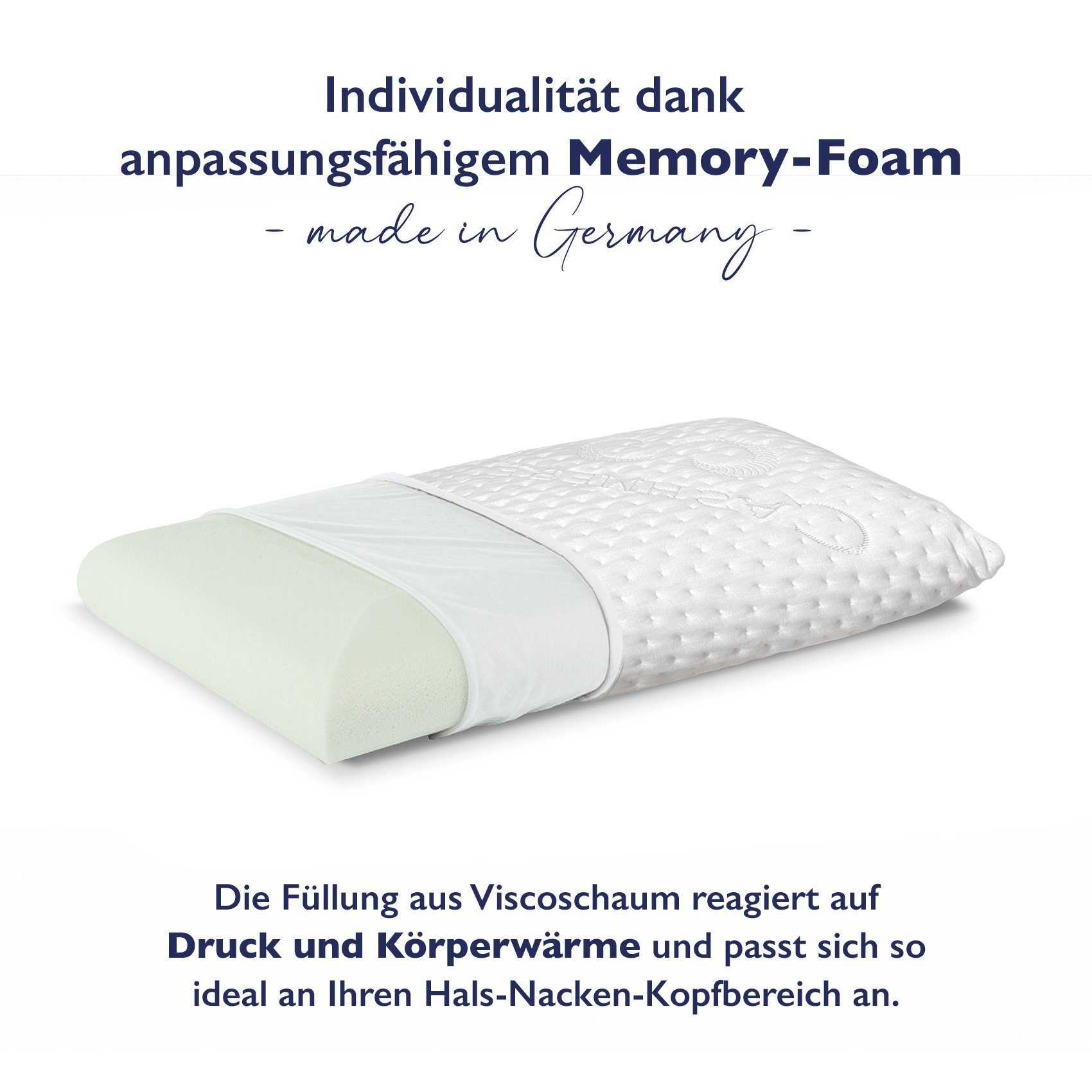 Nackenstützkissen orthopädisches Nackenstützkissen, FMP Matratzenmanufaktur, Füllung: Viscoschaum, Rückenschläfer, Seitenschläfer, Bauchschläfer, 1-tlg.