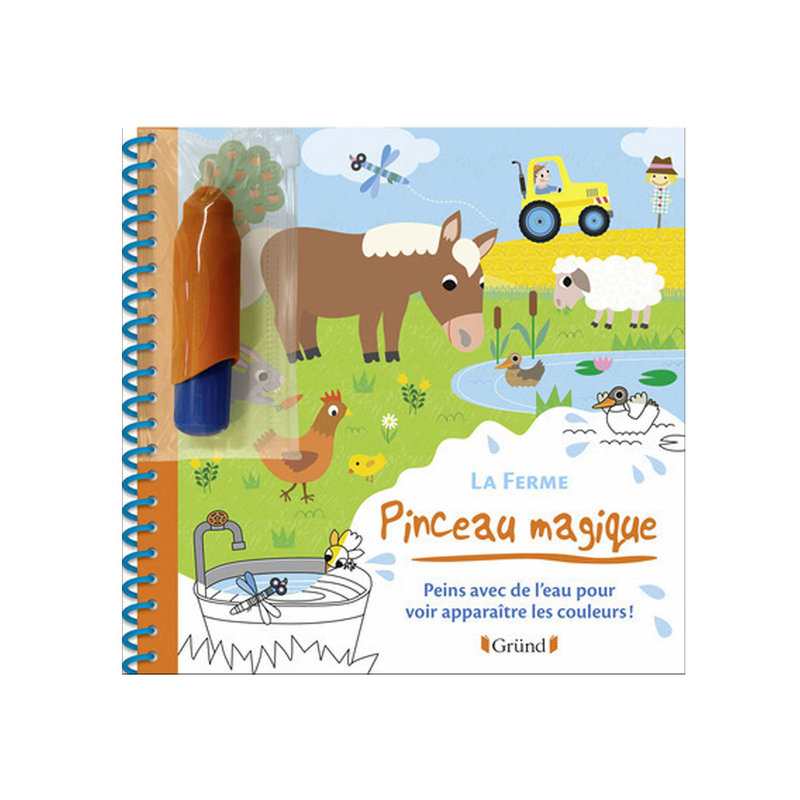 Livre Pinceau magique La ferme - Gründ