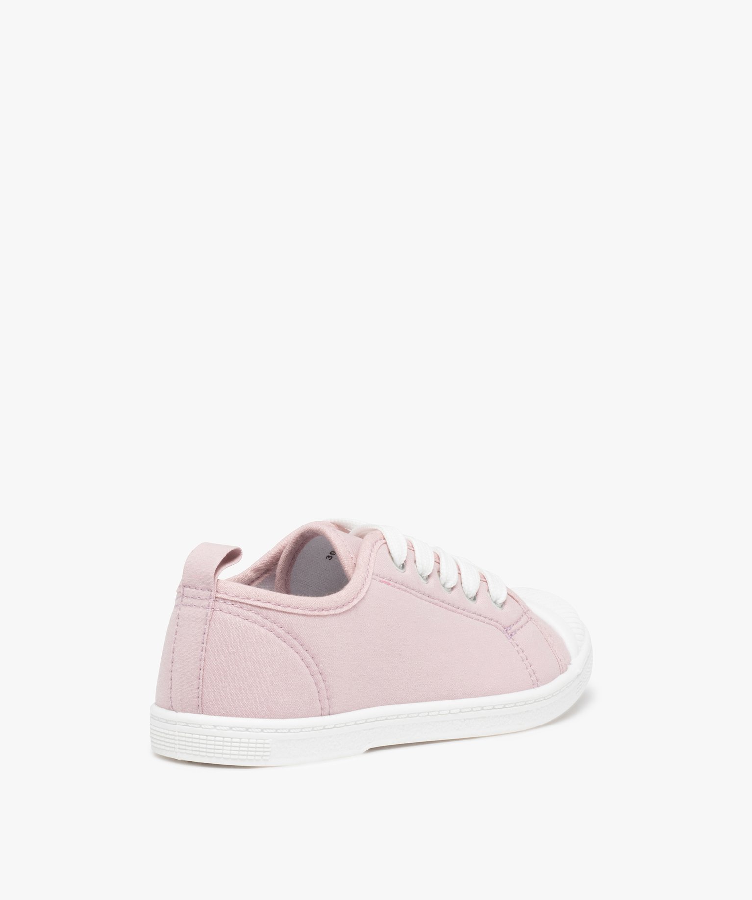Baskets fille en toile à bout renforcé fermeture lacets violet clair | GEMO