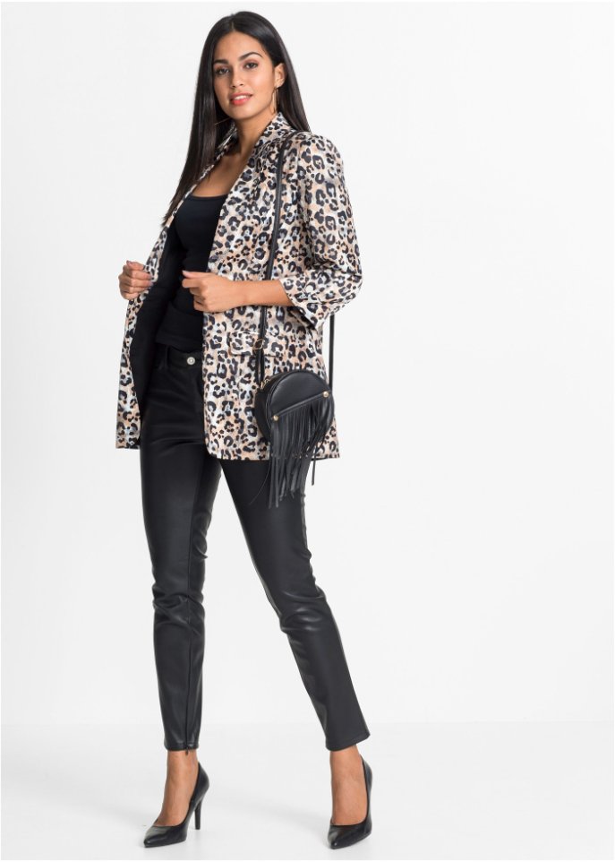 Longblazer mit Animalprint