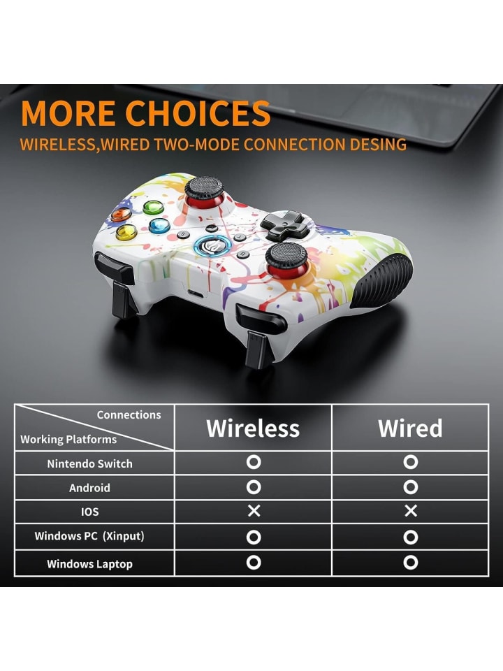 COFI 1453 Game Controller, Wireless Gamepad mit Dual Vibration in Mehrfarbig günstig kaufen 1