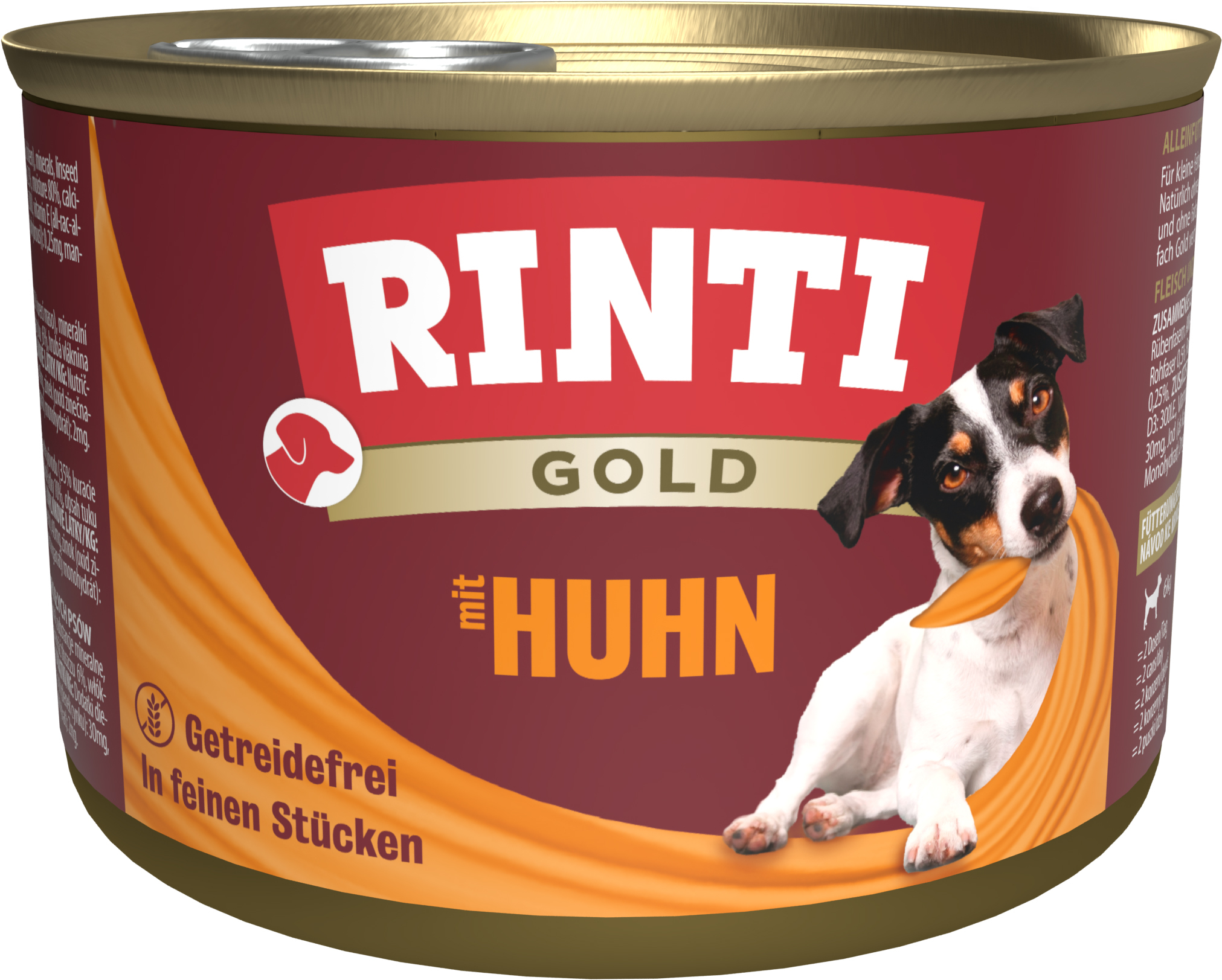 RINTI Hundenassfutter RINTI Gold Adult Huhn 24x185 g
