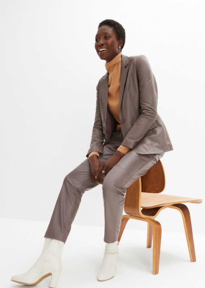 Leder-Joggpants aus Lammnappa