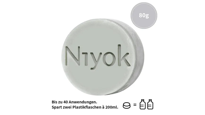Niyok 4 in 1 feste Dusche / Körper + Haare + Gesicht + Bart 80 g