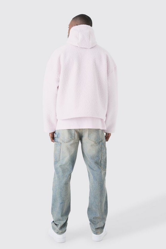 Kastiger Oversize Cargo-Hoodie mit Reißverschluss