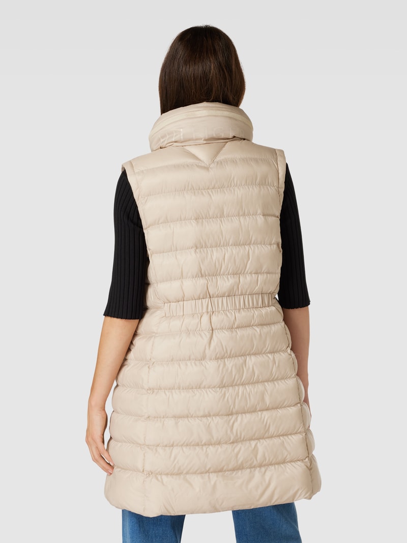 Steppweste mit Kapuze Modell 'GLOBAL' in beige