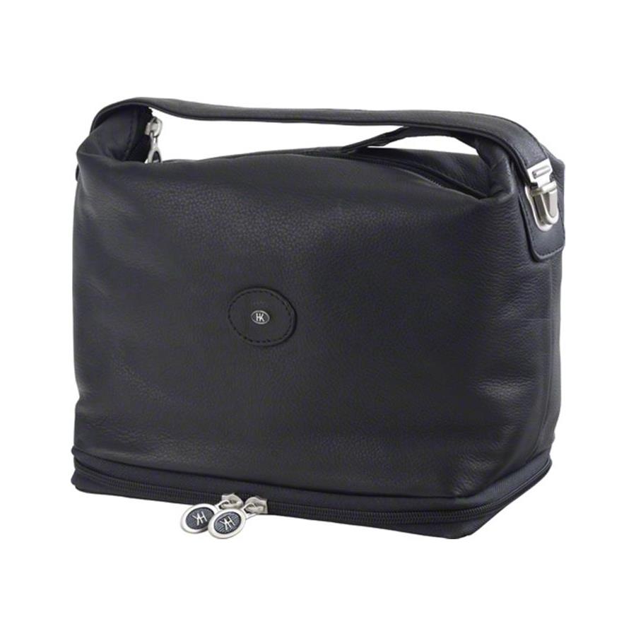 Toilette-Tasche mit Manicure-Etui (6 tlg.), Amalfi-Vollrindleder, 250 x 138 x 205 mm
