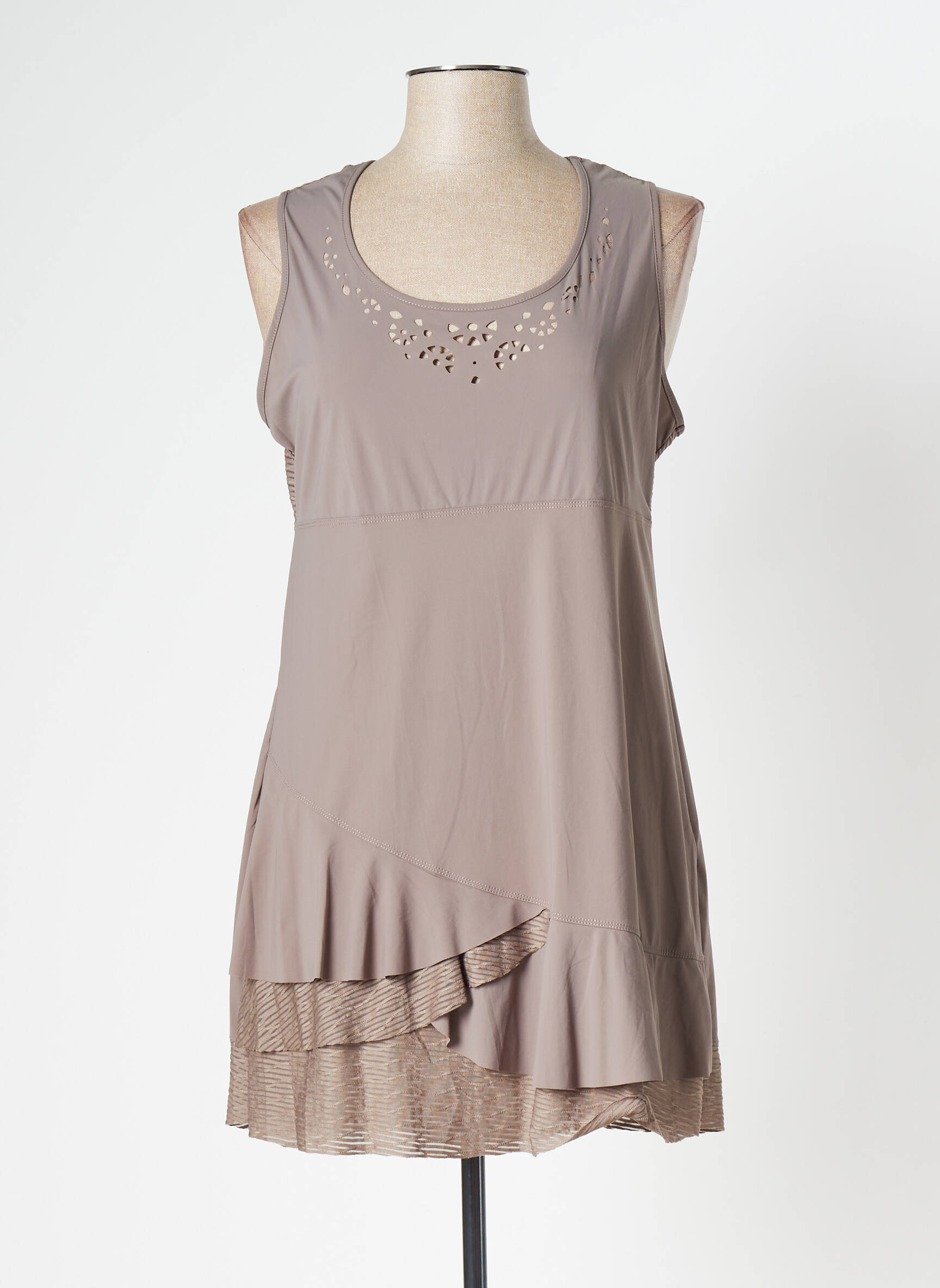Maloka Tuniquesansmanche Femme couleur marron