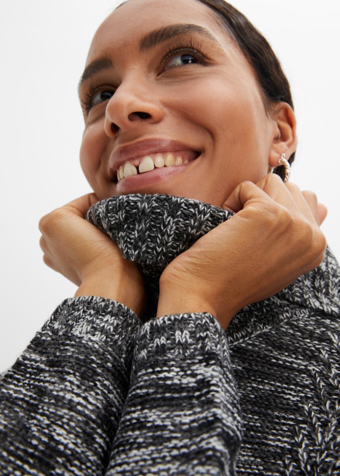 Poncho-Pullover, Langarm