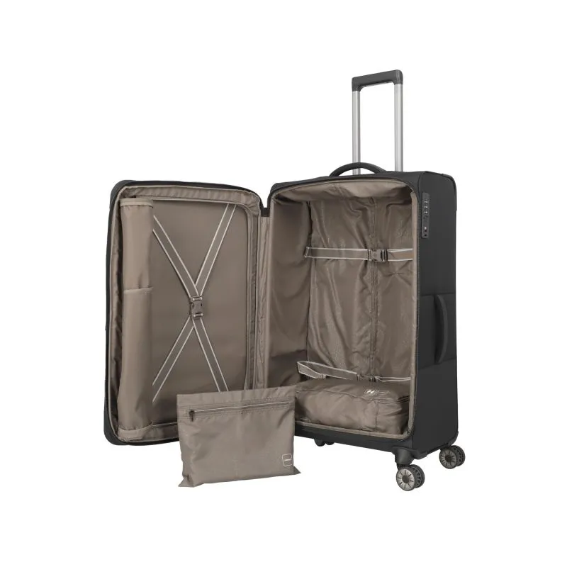 Travelite CROSSLITE Trolley L (77 cm) - Schwarz