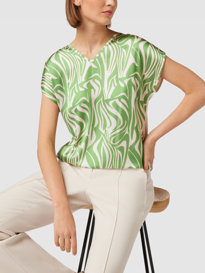 T-Shirt mit Front-Print in grasgrün