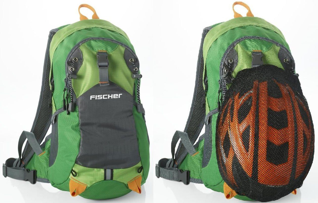 FISCHER Fahrrad Fahrradrucksack Rucksack mit Helmnetz, mit Helmnetz