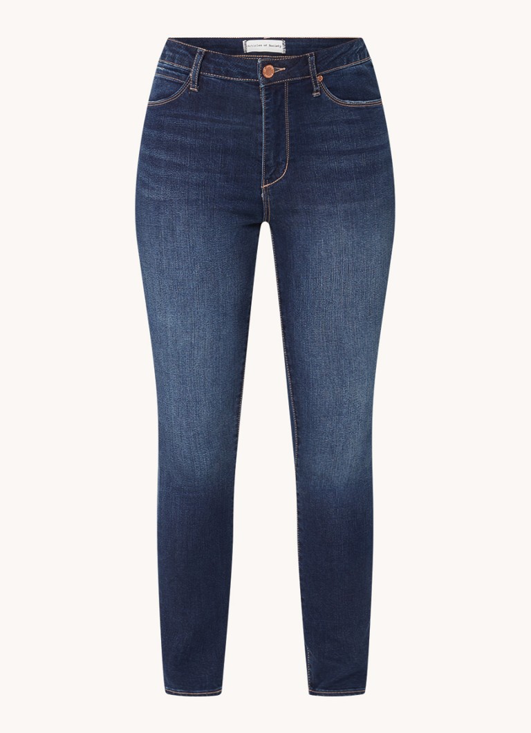 Articles Of Society Heather mid waist skinny jeans with dark wash