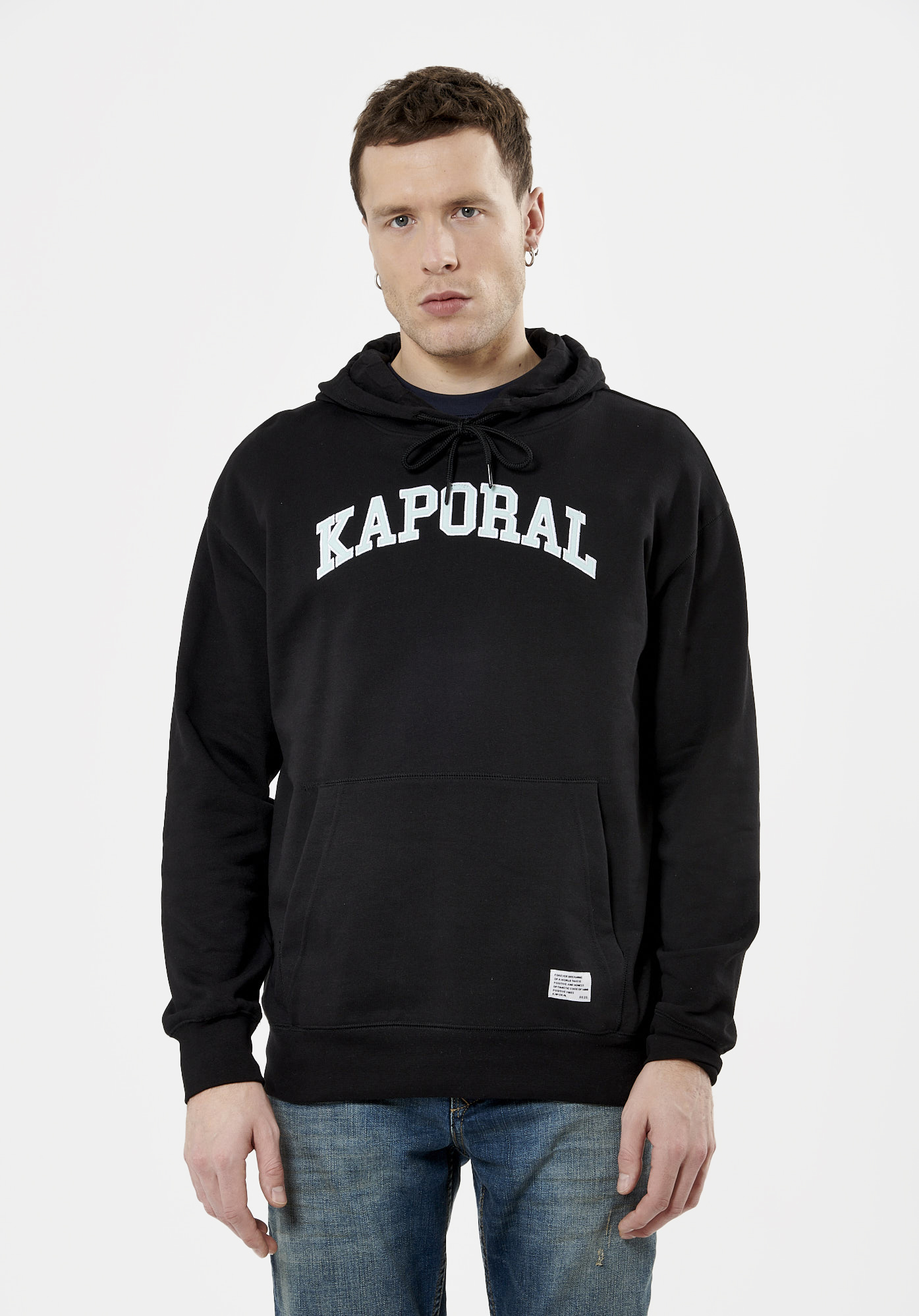 CATCH  Sweat noir Homme en 100% coton