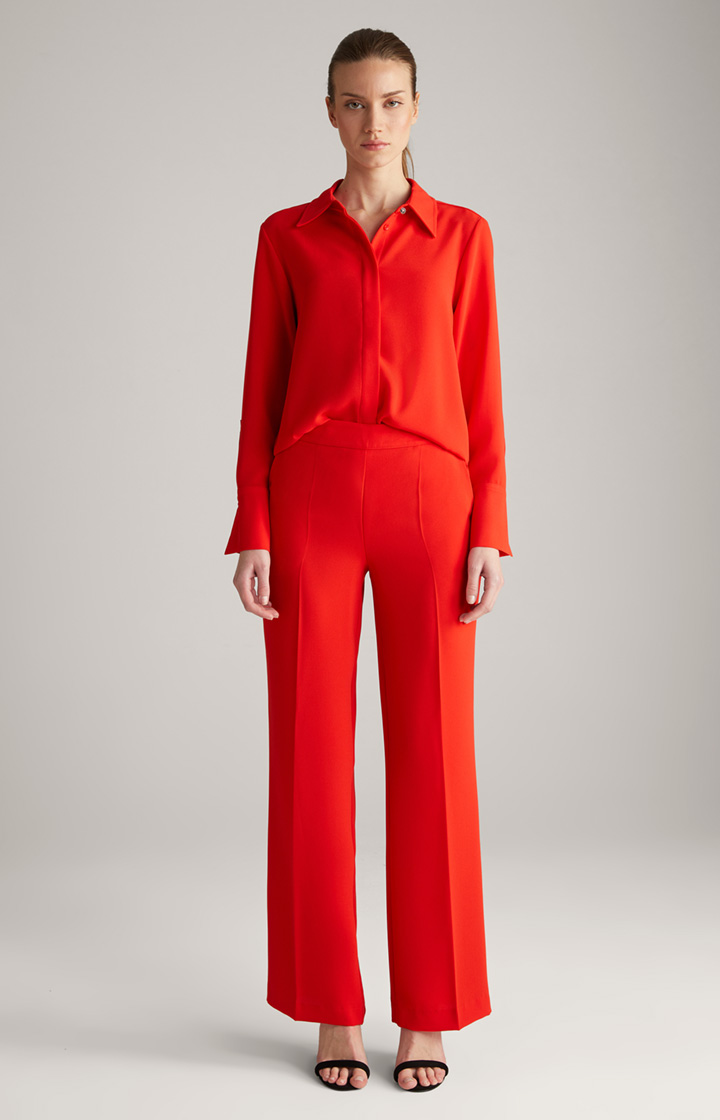 Crêpe-Bluse in Rot