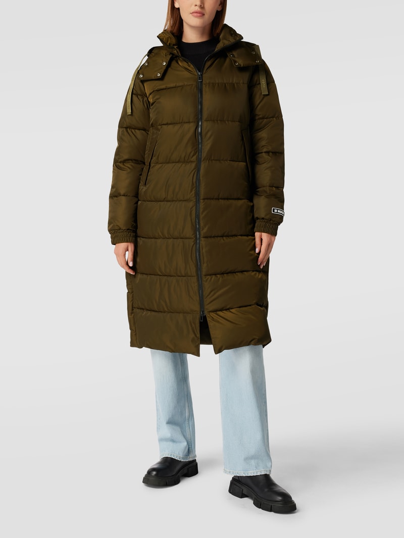 Mantel mit Kapuze Modell 'FAVINA' in khaki