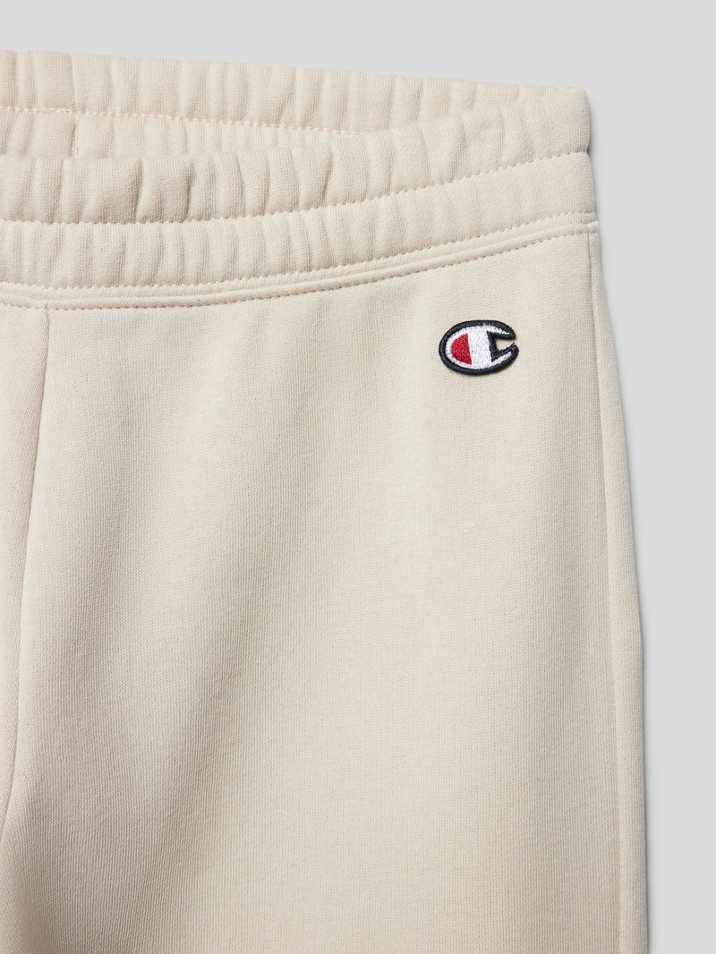 Sweatpants mit Label-Details in sand