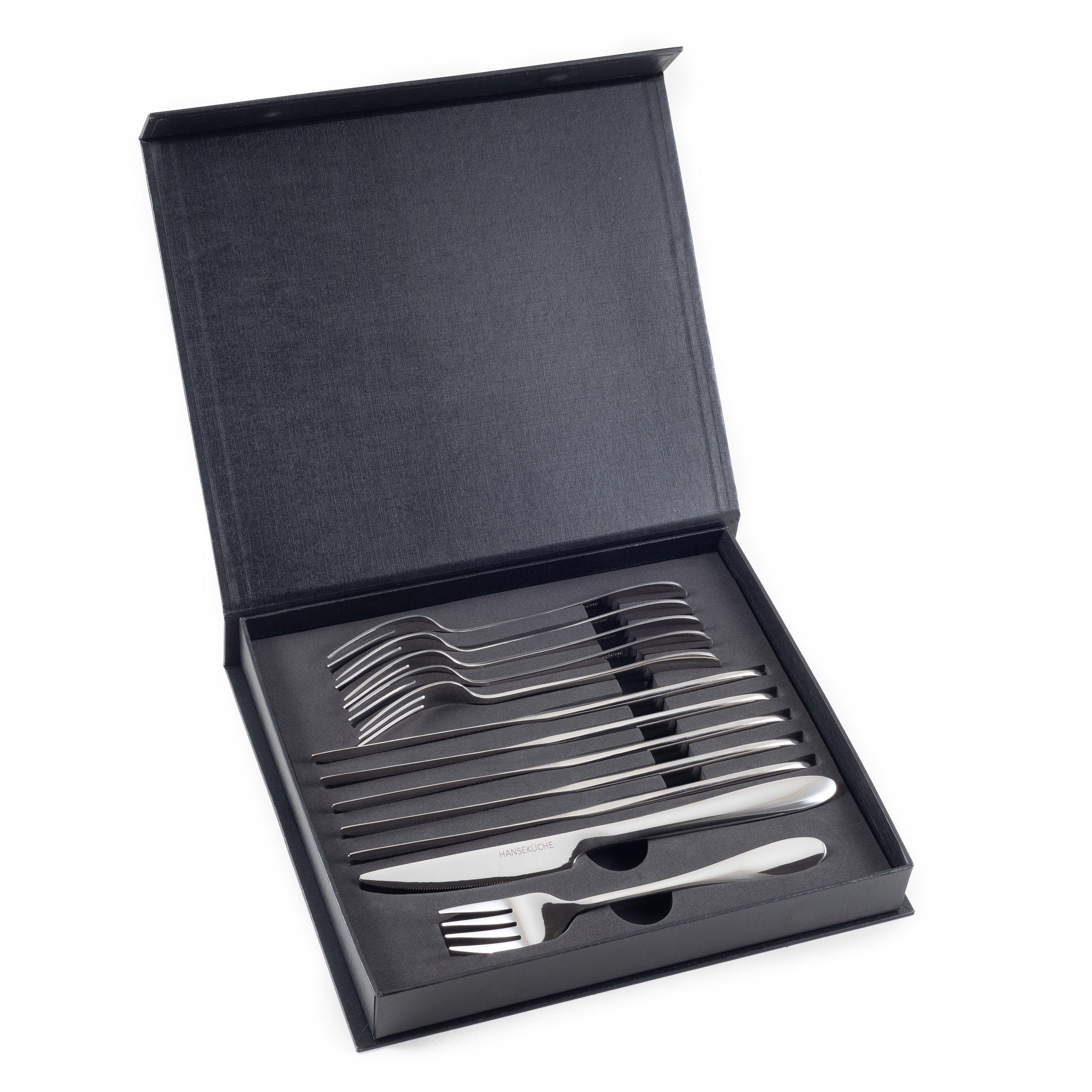 Hanseküche Steakbesteck Steakbesteck 12-teilig, 18/10 Edelstahl, für 6 Personen