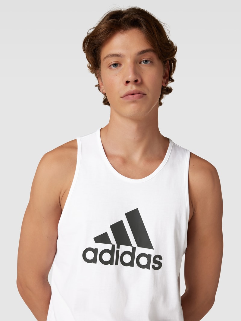 Tanktop mit Logo-Print in weiß