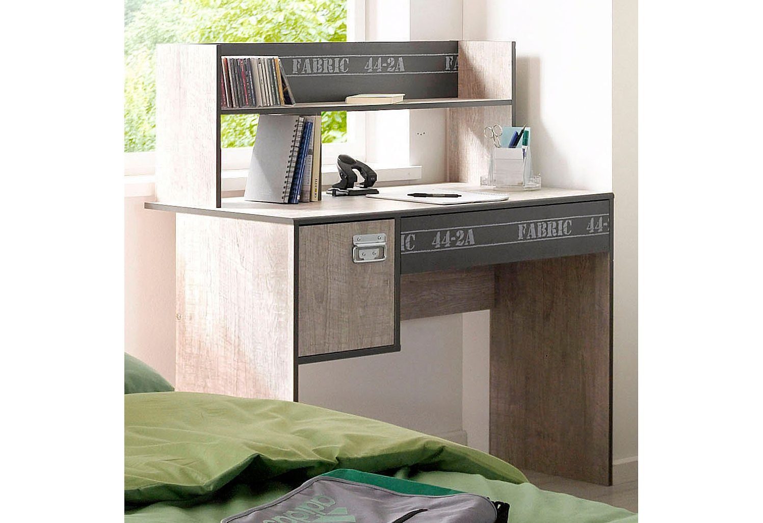 Parisot Jugendzimmer-Set Fabric, (Komplett-Set, 5-teilig), mit extra viel Stauraum