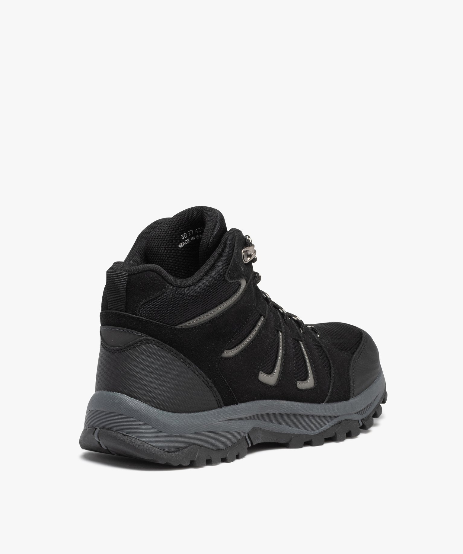 Chaussures de trekking homme montantes à lacets noir | GEMO