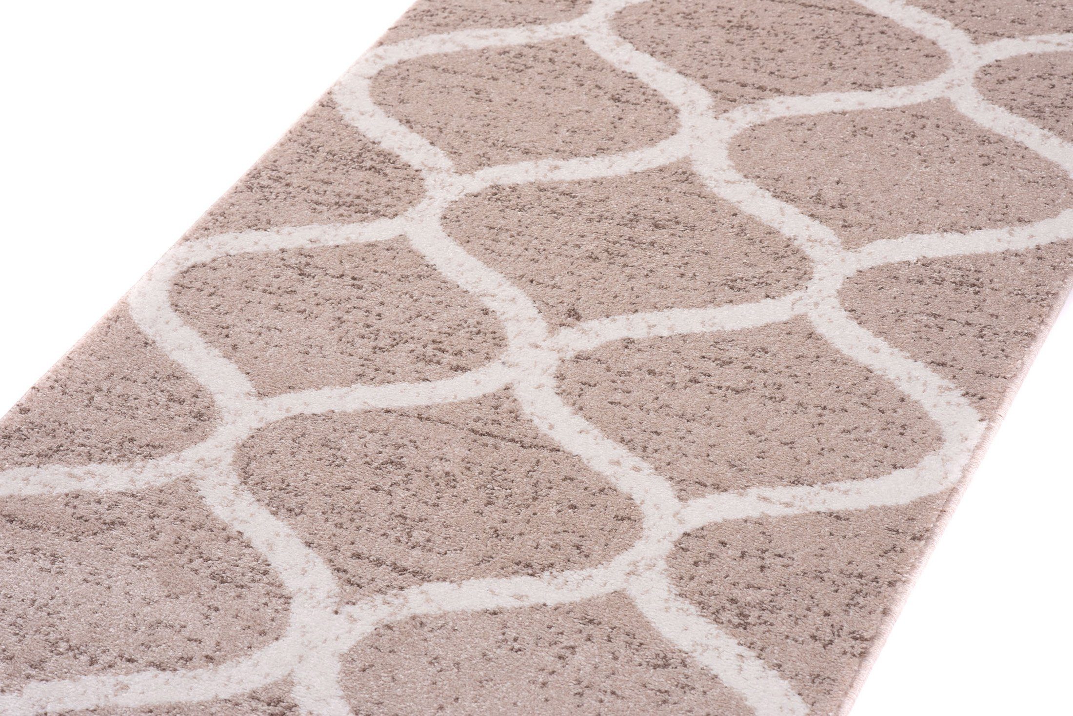 Läufer Läufer Flurläufer Modern für Vorzimmer, Küche - Beige Creme, Mazovia, 70 x 100 cm, Kurzflor, Meterware, Höhe 10 mm, Kurzflor - niedrige Florhöhe